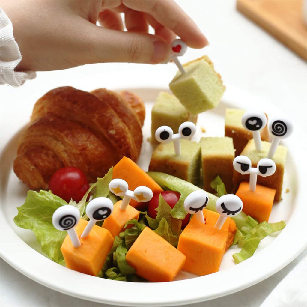 HASTHIP 10pcs Food Fruit Forks for Kids, Eye Toothpicks Picks, Bento Box Food Picks Mini Cute Cartoon Plastic Fruit Toothpicks for Kids Baby Shower Birthday Party Cake Decoration Supplies HASTHIP 10pcs Food Fruit Forks for Kids, Eye Toothpicks Picks, Bento Box Food Picks Mini Cute Cartoon Plastic Fruit Toothpicks for Kids Baby Shower Birthday Party Cake Decoration Supplies